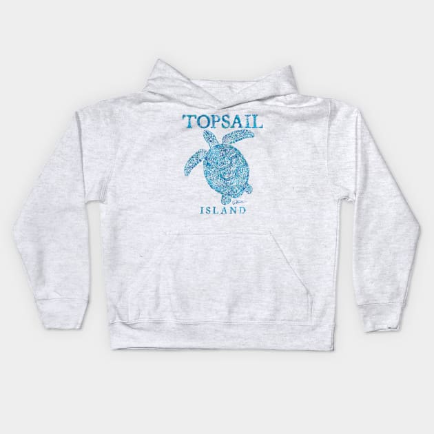 Topsail Island, NC, Sea Turtle Kids Hoodie by jcombs